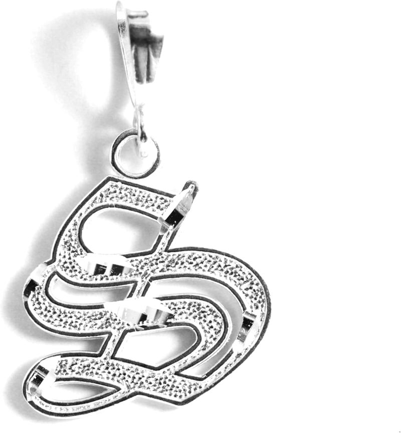 Deidreamers Personalized Gothic Old english Sterling Silver Initial A-Z Pendant. - Image 1